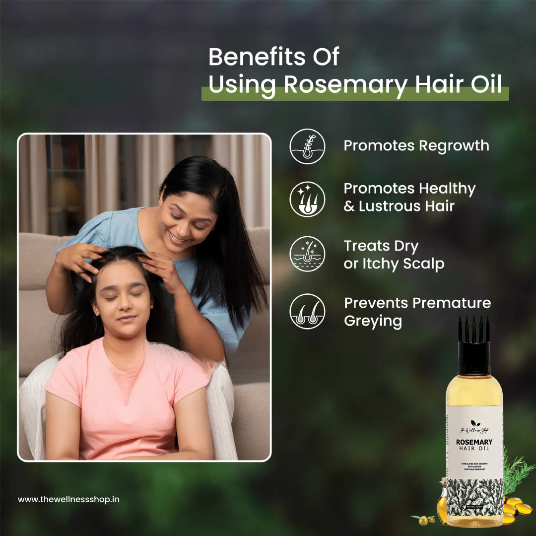 ROSEMARY HAIR OIL FOR HAIR REGROWTH AND STRENGTH (CONTROLS HAIR FALL IN 4 WEEKS)