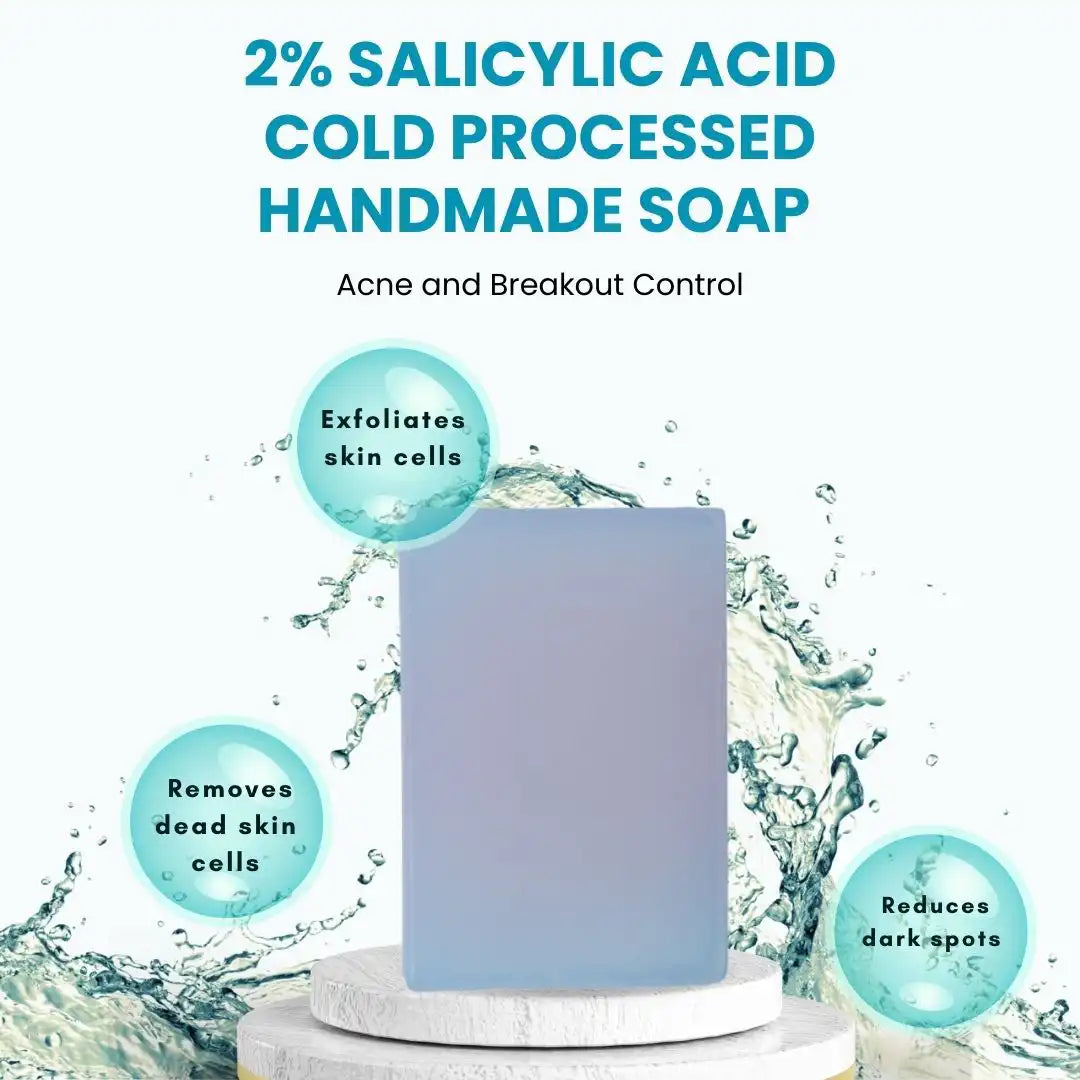2% SALICYLIC ACID COLD PROCESSED HANDMADE SOAP ACNE &amp; BREAKOUT CONTROL