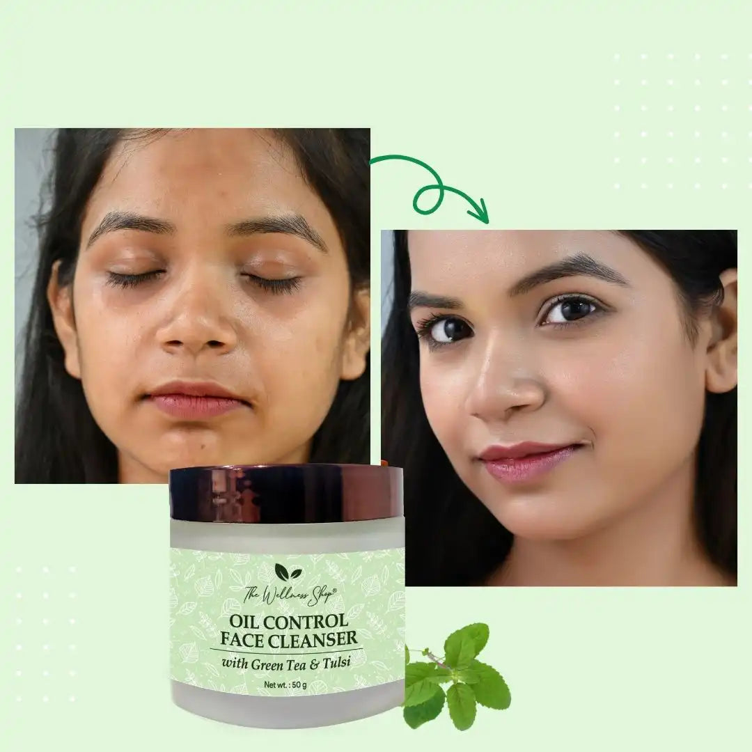 OIL CONTROL FACE CLEANSER (WITH GREEN TEA AND TULSI)