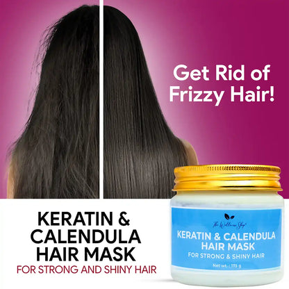 KERATIN AND CALENDULA HAIR MASK (ADDS STRENGTH &amp; ENHANCES SHINE IN 4 WEEKS)