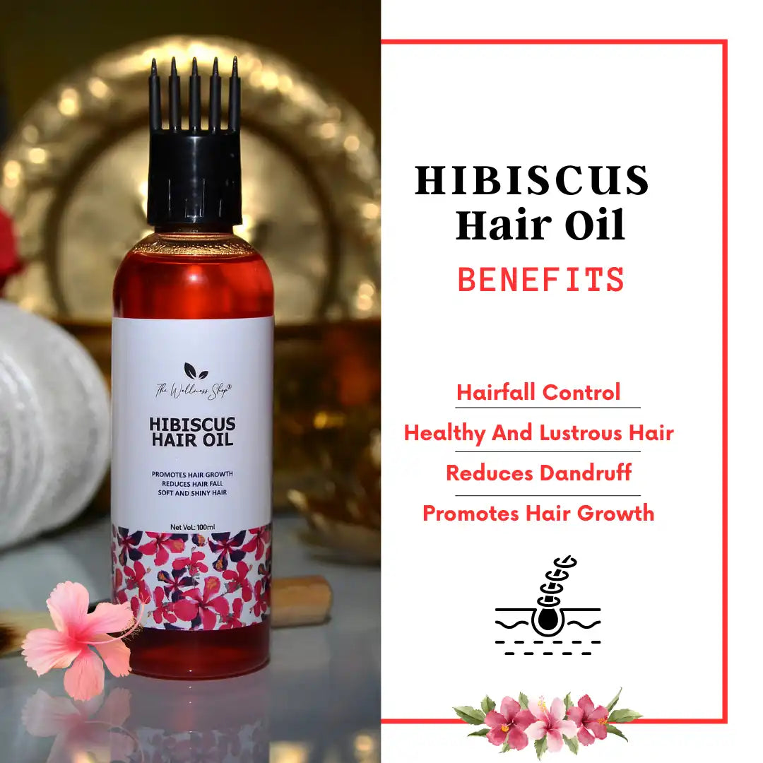 HIBISCUS HAIR OIL FOR HAIR FALL CONTROL AND REGROWTH (CONTROL HAIR FALL IN 4 WEEKS)
