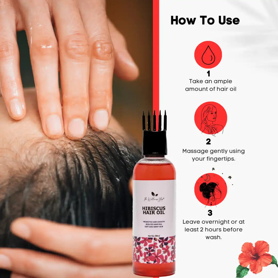 HIBISCUS HAIR OIL FOR HAIR FALL CONTROL AND REGROWTH (CONTROL HAIR FALL IN 4 WEEKS)