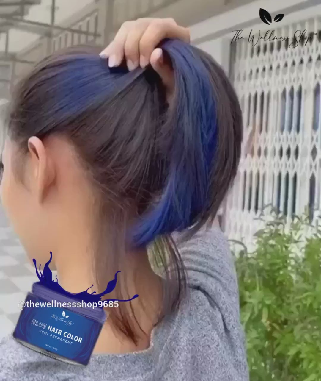 ELECTRIC BLUE SEMI PERMANENT HAIR COLOUR + BLEACHING KIT (VEGAN, NO AMMONIA, NO PARABEN)